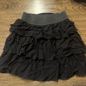Girls Black Ruffle Skirt